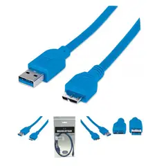 MANHATTAN - Cable USB Micro-B A Macho/ SuperSpeed Micro-B Macho 1 m, 325417