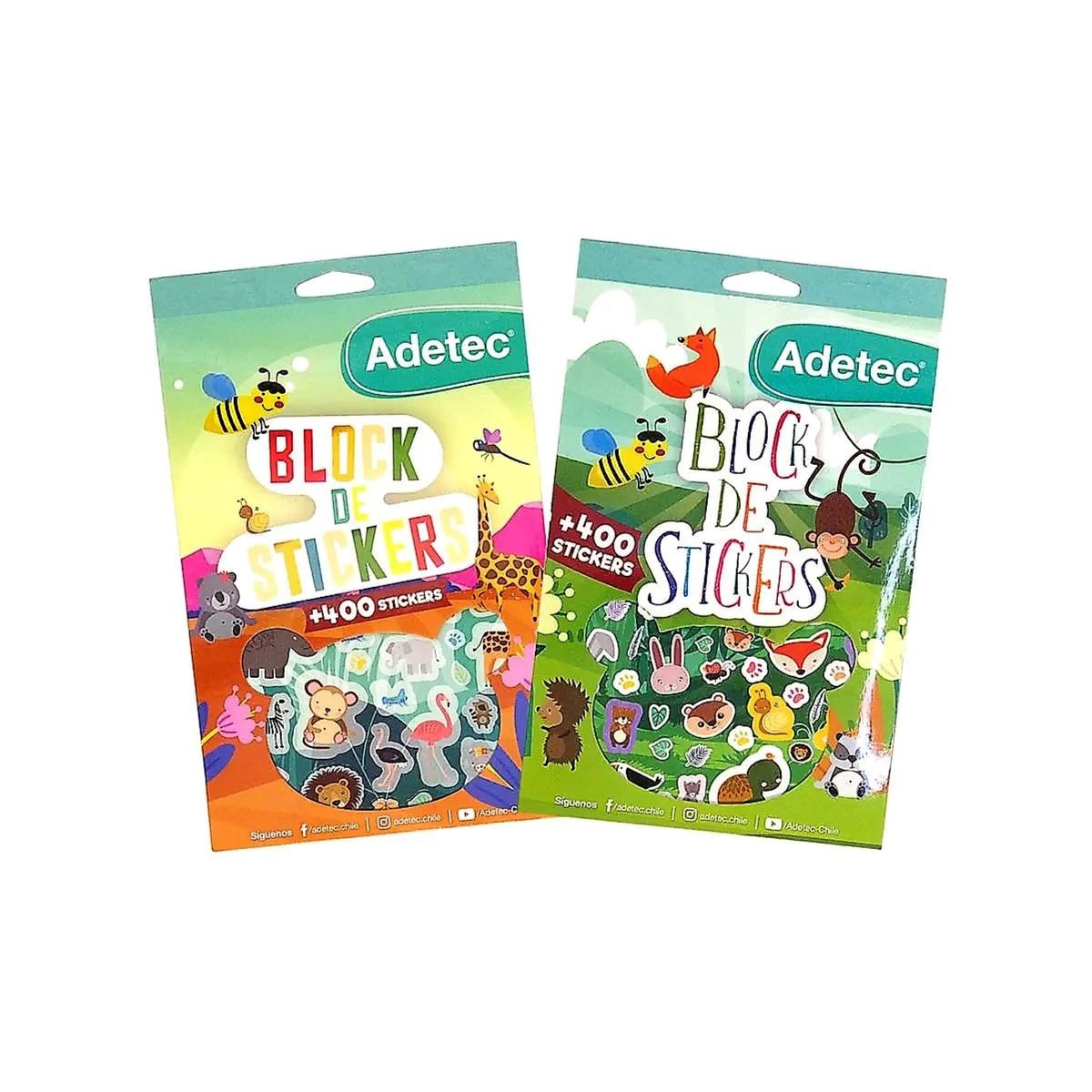 ADETEC - Block De Stickers Animalitos +400 Stickers