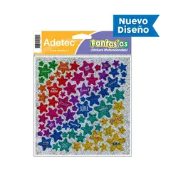 ADETEC - 308 Stickers Escolar Holográfico Estrellitas 15,5x16,25 cm