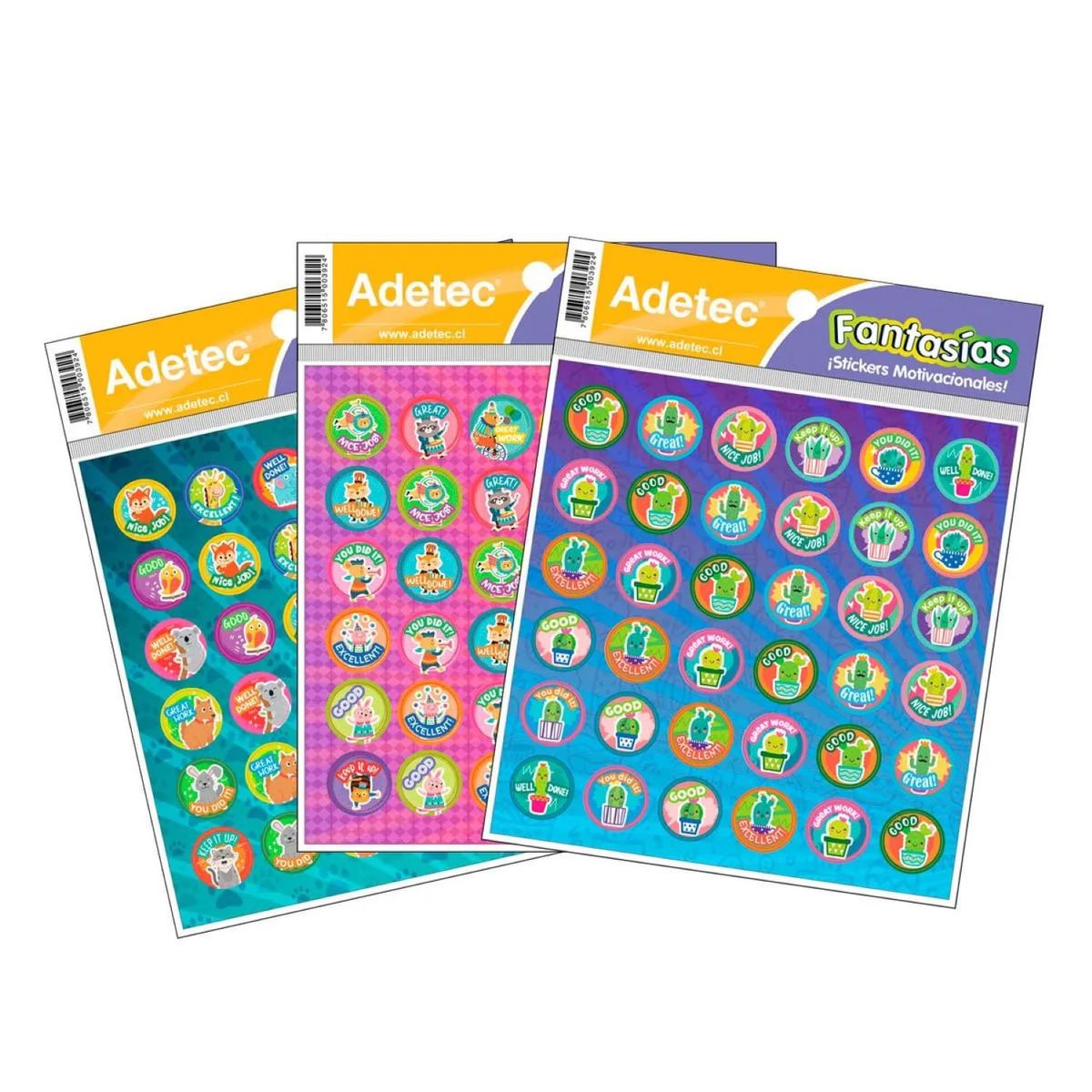 ADETEC - 360 Stickers Escolar Adetec Incentivo Inglés 15,5x16,25 cm