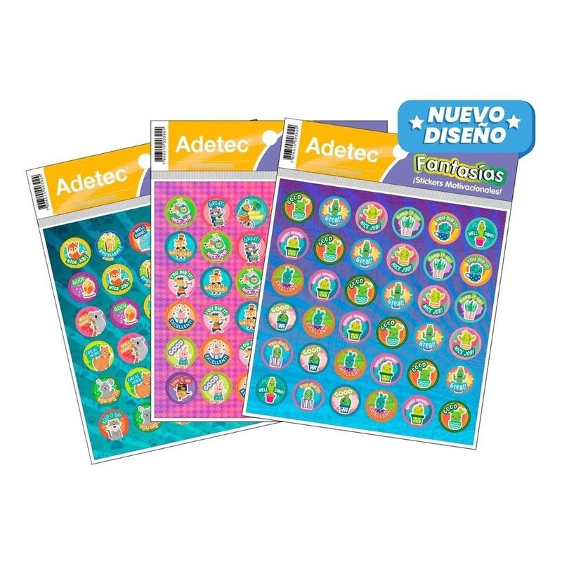 ADETEC - 360 Stickers Escolar Adetec Incentivo Ingles 15,5x16,25cm