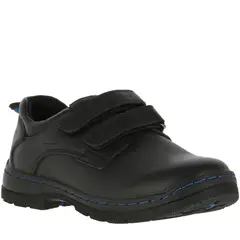 HUSH PUPPIES - Zapato Niño Cuero New I Work Velcro Negro