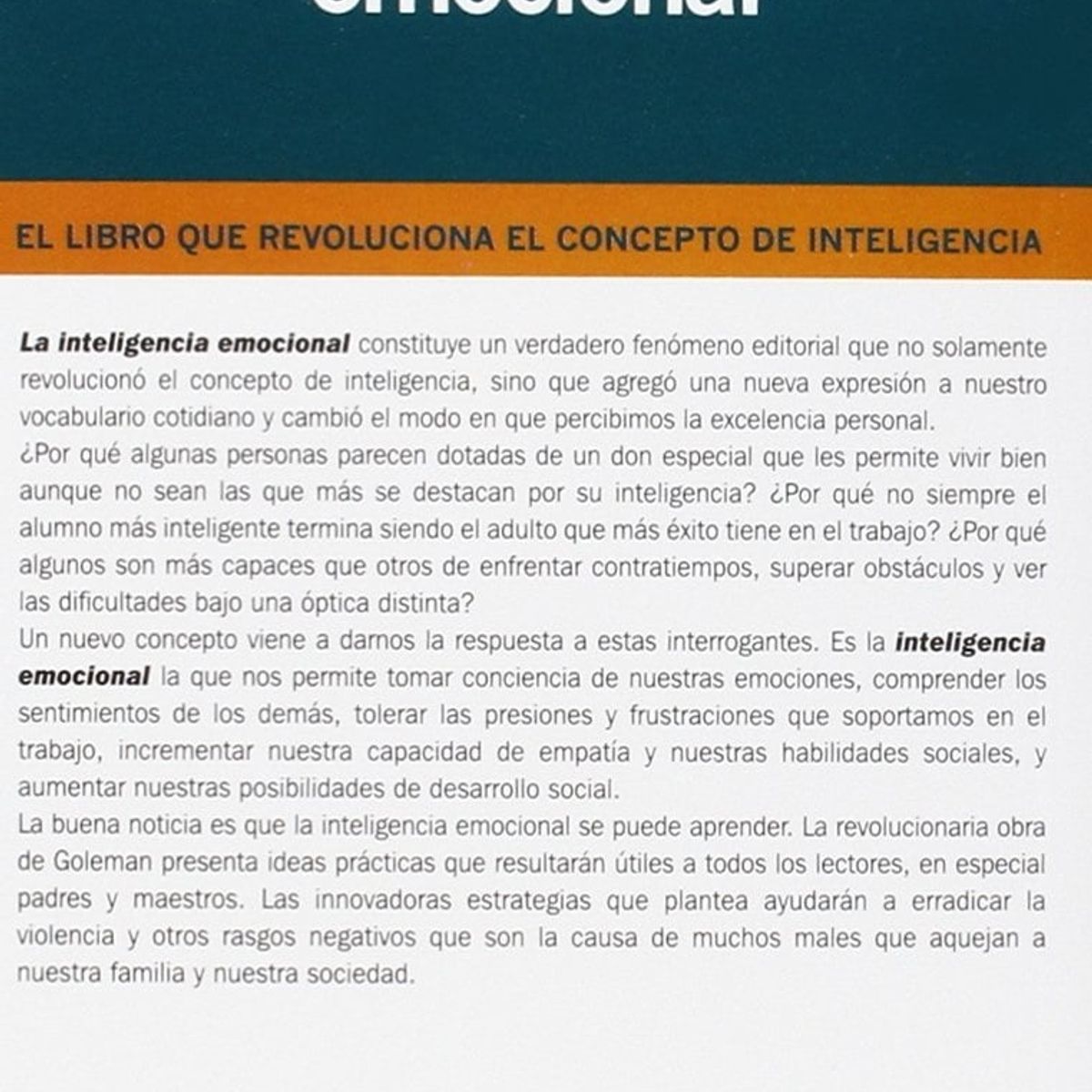 TOP10BOOKS - LIBRO La Inteligencia Emocional - La Inteligencia Emocional