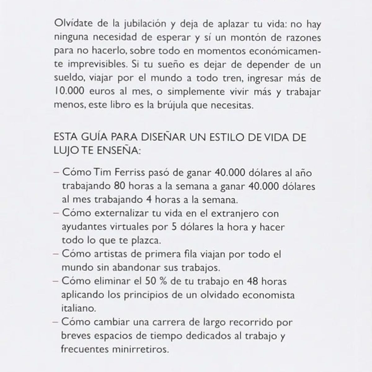 TOP10BOOKS - LIBRO La Semana Laboral De 4 Horas - La Semana Laboral De 4 Horas