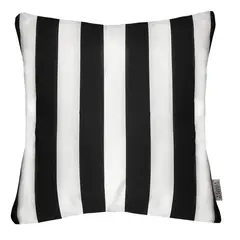 ELIZABETH PEPER - FUNDA COJIN DECORATIVO DISEÑO RAYAS BLANCO Y NEGRO 45X45