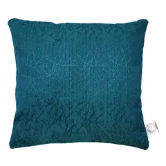 ELIZABETH PEPER - FUNDA COJIN DECORATIVO DISEÑO TEXTURA TURQUESA 45X45
