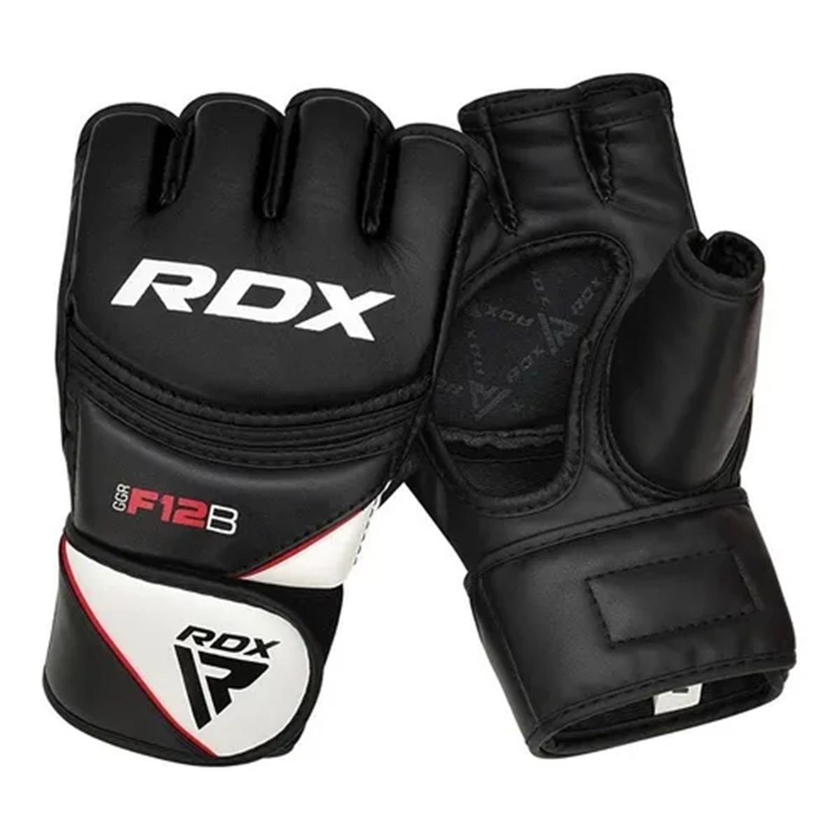 RDX - Guantillas MMA F12 Open Palm Grappling Training - GGR-F12 - Negro XL