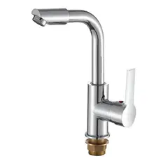 GENERICO - Llave Grifería Lavaplatos Monomando Alargado Plateado Cocina Tap07