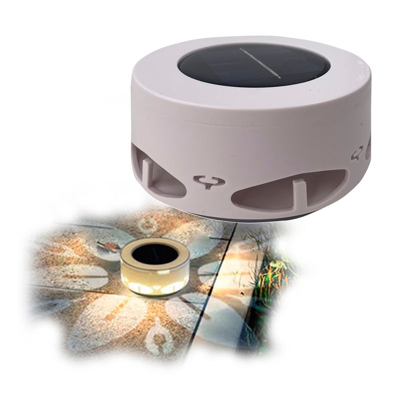 GENERICO - Lámpara Solar Suelo Diseño Flor Led Luz Blanca Impermeable