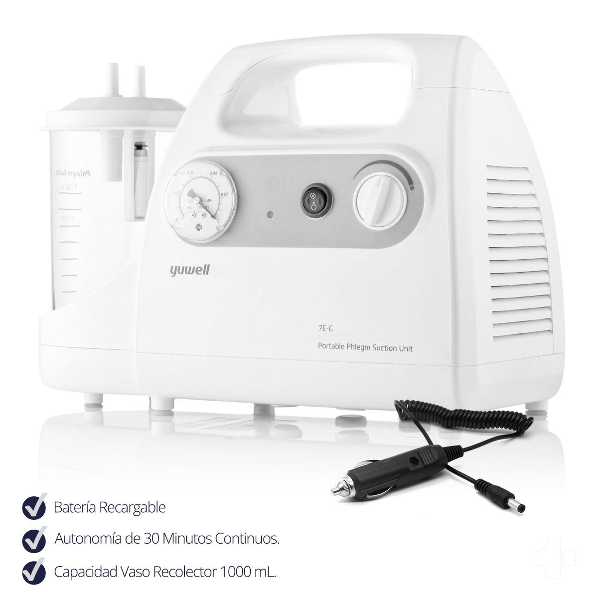 YUWELL - Bomba Equipo de Aspiración Secreciones con Batería