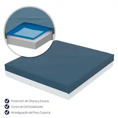 TOPMEDIC - Cojín Antiescara con Gel Estabilizador TM360 – Hasta 120 kg
