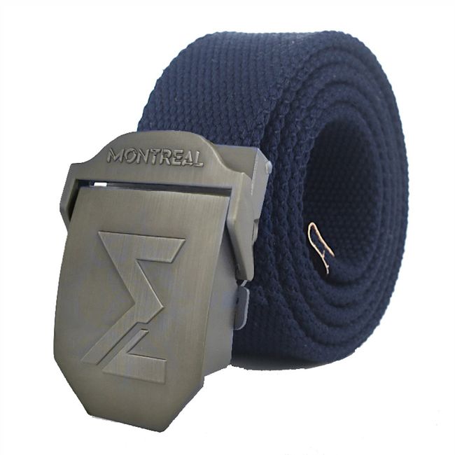 MONTREAL - Cinturón Hombre Correa Lona Hebilla Metálica Montreal