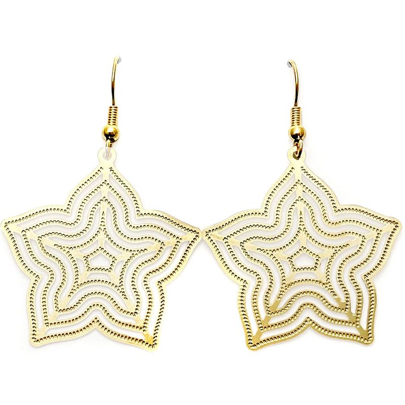 ANDREA COGGIOLA JOYAS - Aros Flor Enchapado Oro 18K