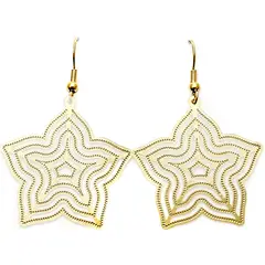 ANDREA COGGIOLA JOYAS - Aros Flor Enchapado Oro 18K
