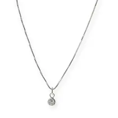 ANDREA COGGIOLA JOYAS - Collar Punto De Luz Cadena Veneciana Plata Fina 925 45CM