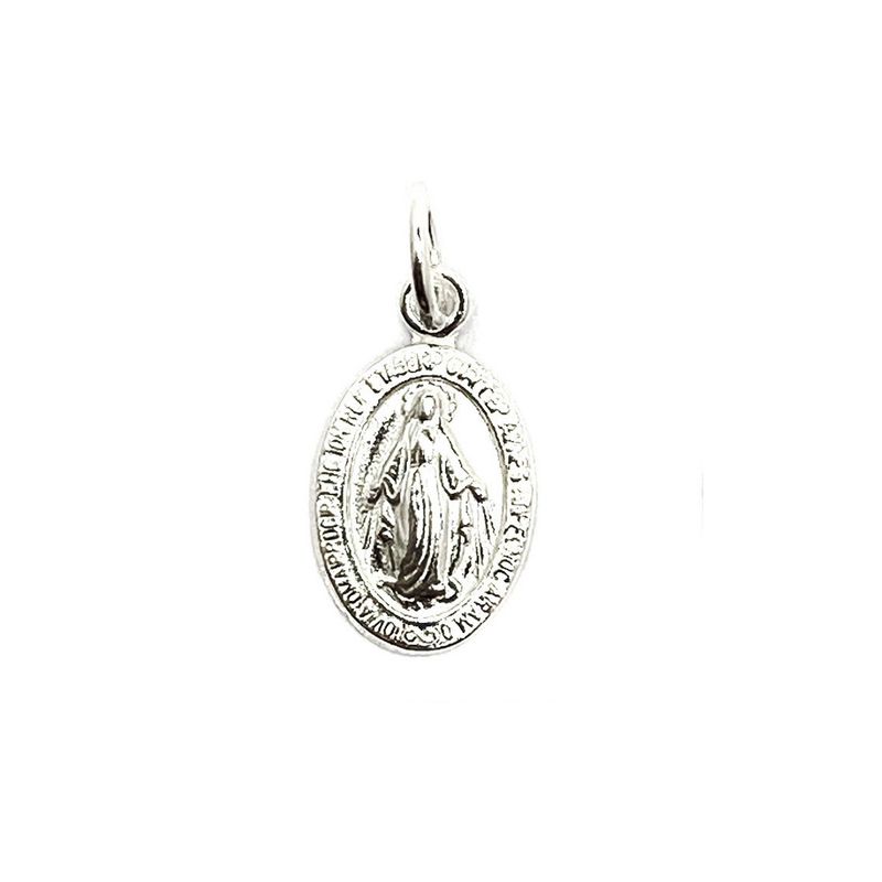ANDREA COGGIOLA JOYAS - Colgante Medalla Virgen de los Rayos Plata Fina 925