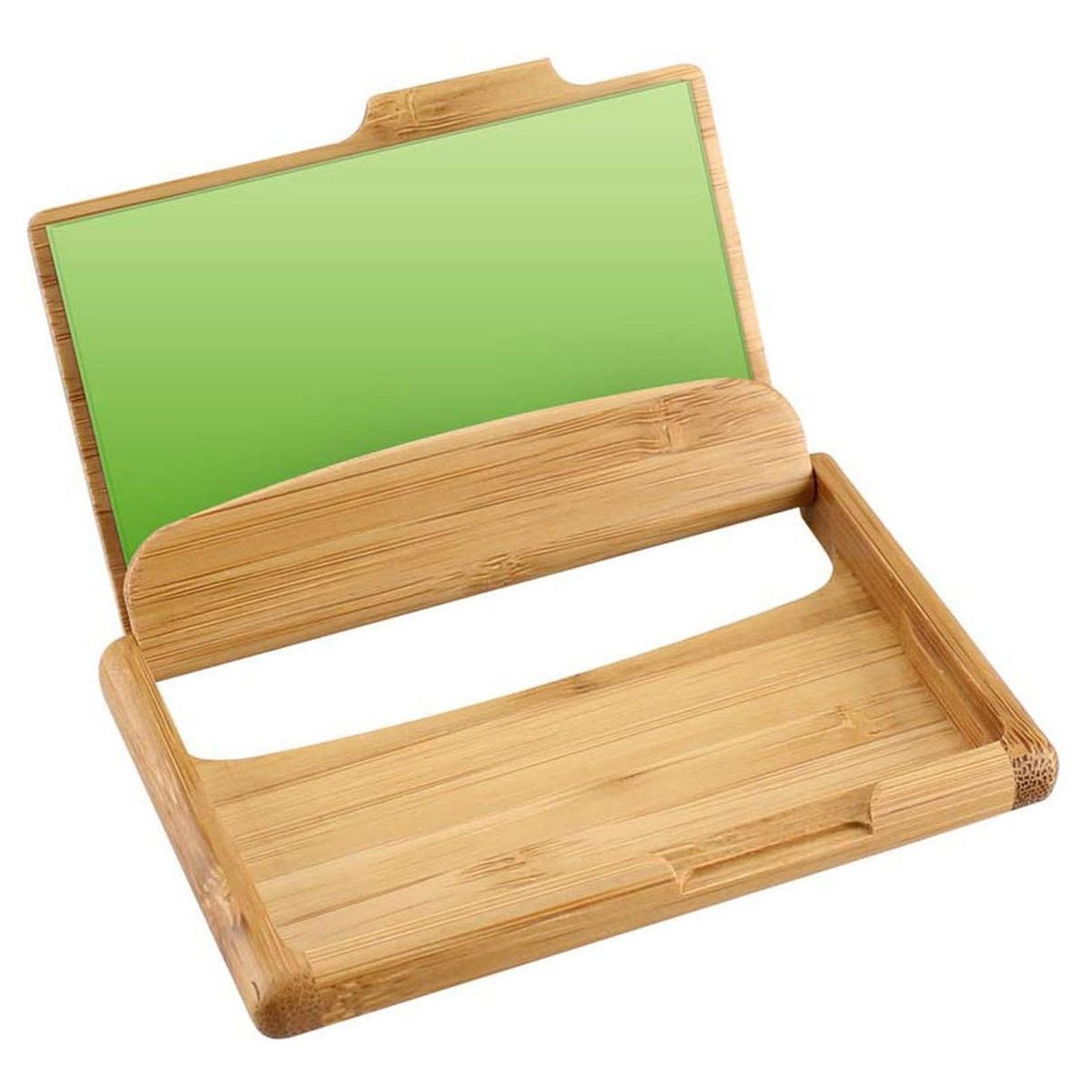 IMPORTCLICK - Tarjetero De Bambú Para Oficina Ecológico