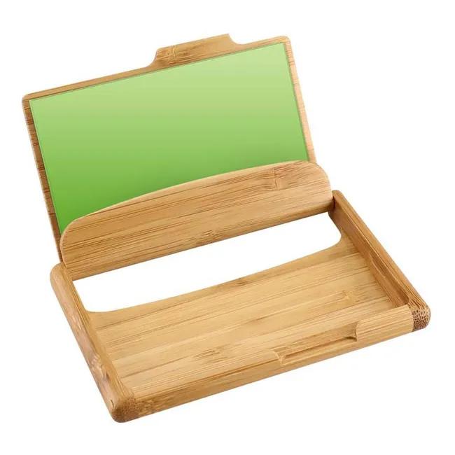 IMPORTCLICK - Tarjetero De Bambú Para Oficina Ecológico
