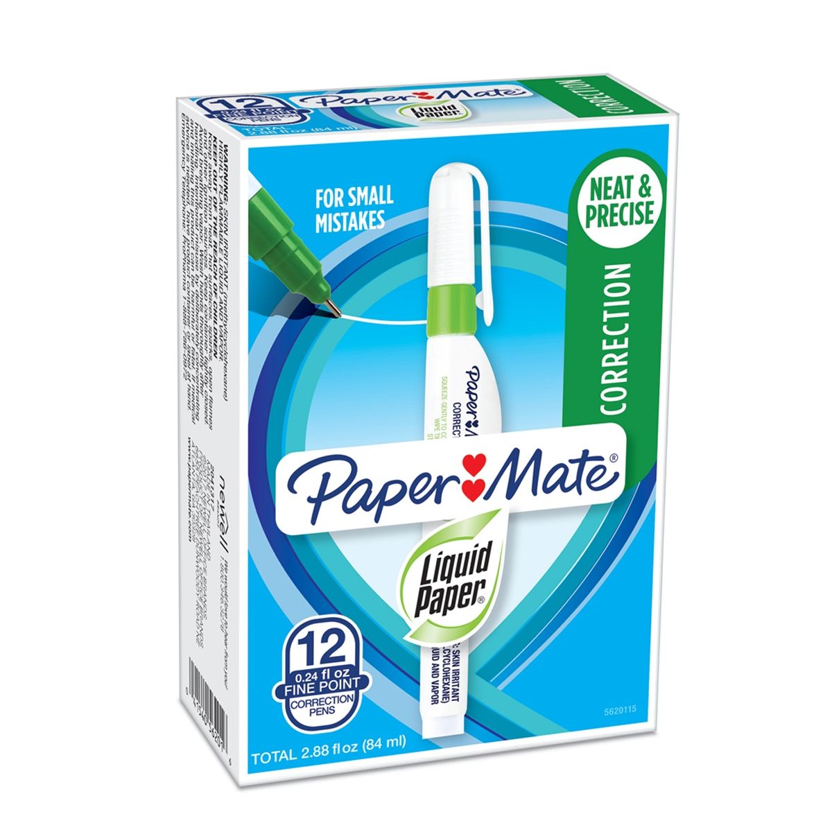 PAPER MATE - Lápiz Corrector Liquid Paper 7ml Set x12