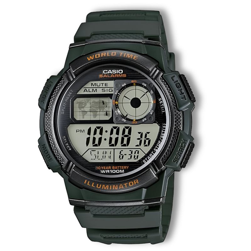 CASIO - Reloj de Hombre Casio Musgo AE-1000W-3AVDF Classic Style - Negro