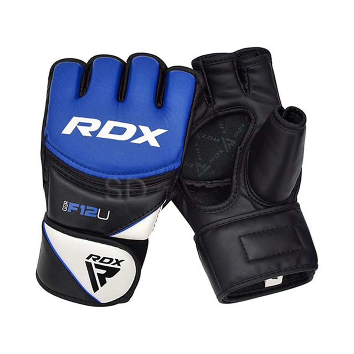 RDX - Guantillas MMA F12 Open Palm Grappling Training - GGR-F12 - Azul M
