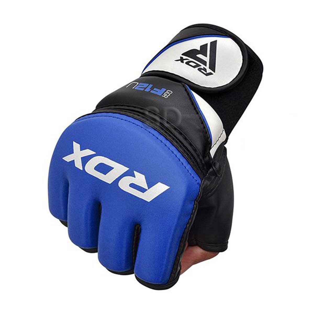 RDX - Guantillas MMA F12 Open Palm Grappling Training - GGR-F12 - Azul L