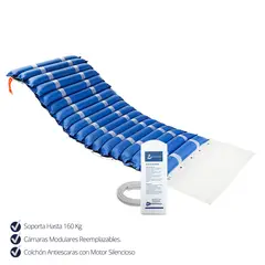 TOPMEDIC - Colchón Antiescaras Motor Tubular + Cobertor Impermeable 160 kilos