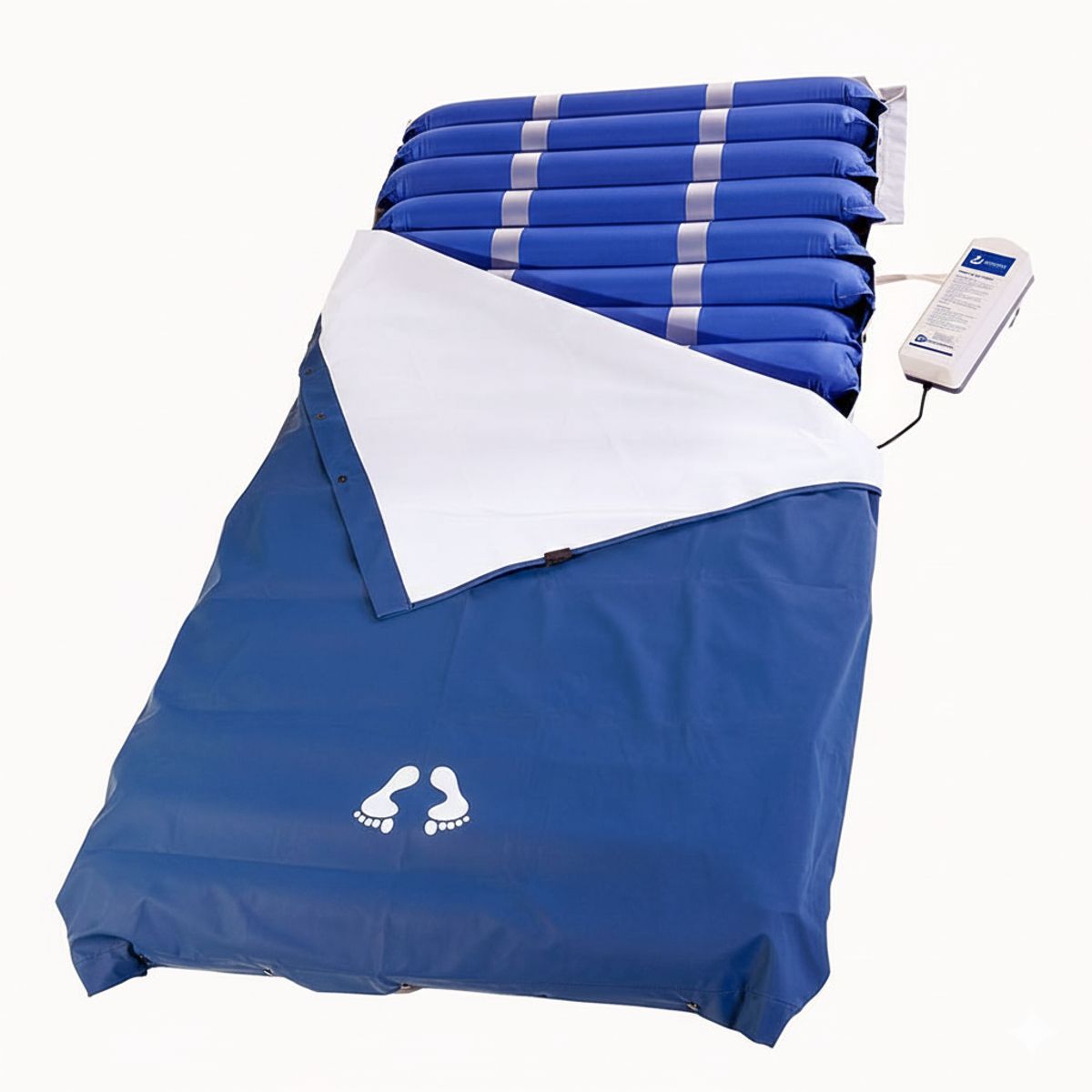 TOPMEDIC - Colchón Antiescaras Tubular con Motor + Cobertor Impermeable 160 kilos