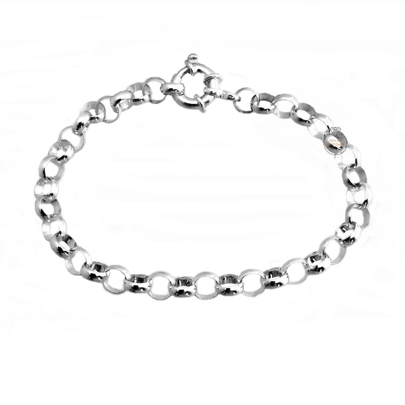 JOYAS MYTOKE - Pulsera Rolo Broche Timon Plata 925 Mujer Elegante