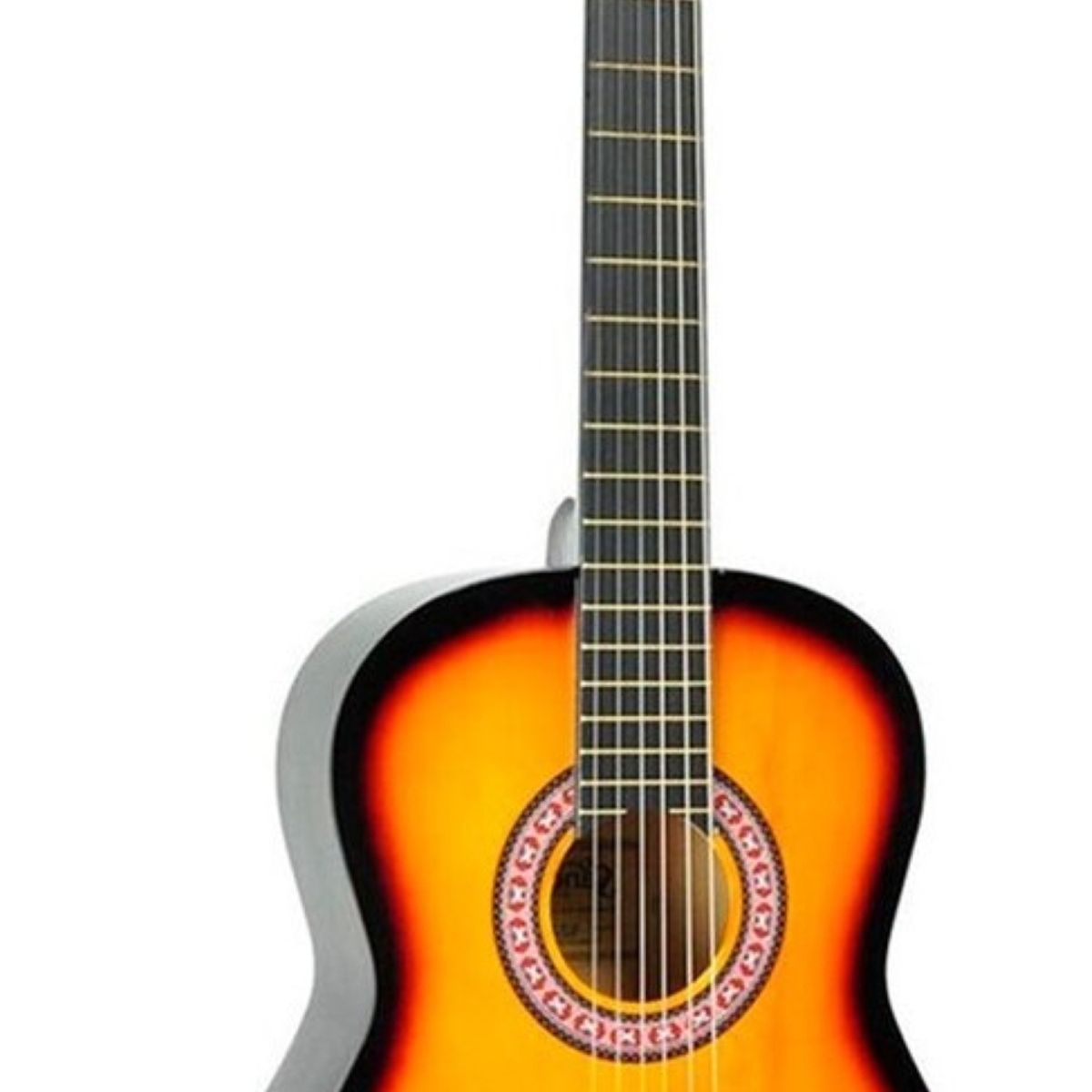 GENERICO - Guitarra Clasica 38 Pulgadas Cutaway REDBURST Epic Con Funda.