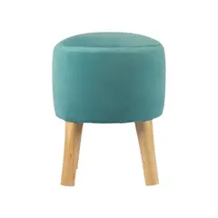 GENERICO - Pouf Bird Turquesa Felpa 35x35x45 cm Máxima Design