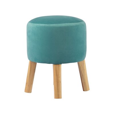 Imagen 2 del producto Pouf Bird Turquesa Felpa 35x35x45 cm Máxima Design