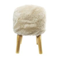 Pouf Bird Crudo Piel Sintética 35x35x45 cm Máxima Design