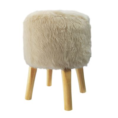 Imagen 2 del producto Pouf Bird Crudo Piel Sintética 35x35x45 cm Máxima Design