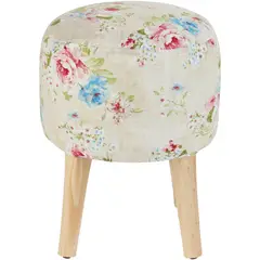 GENERICO - Pouf Bird Flores Estampado 35x35x45 cm Máxima Design