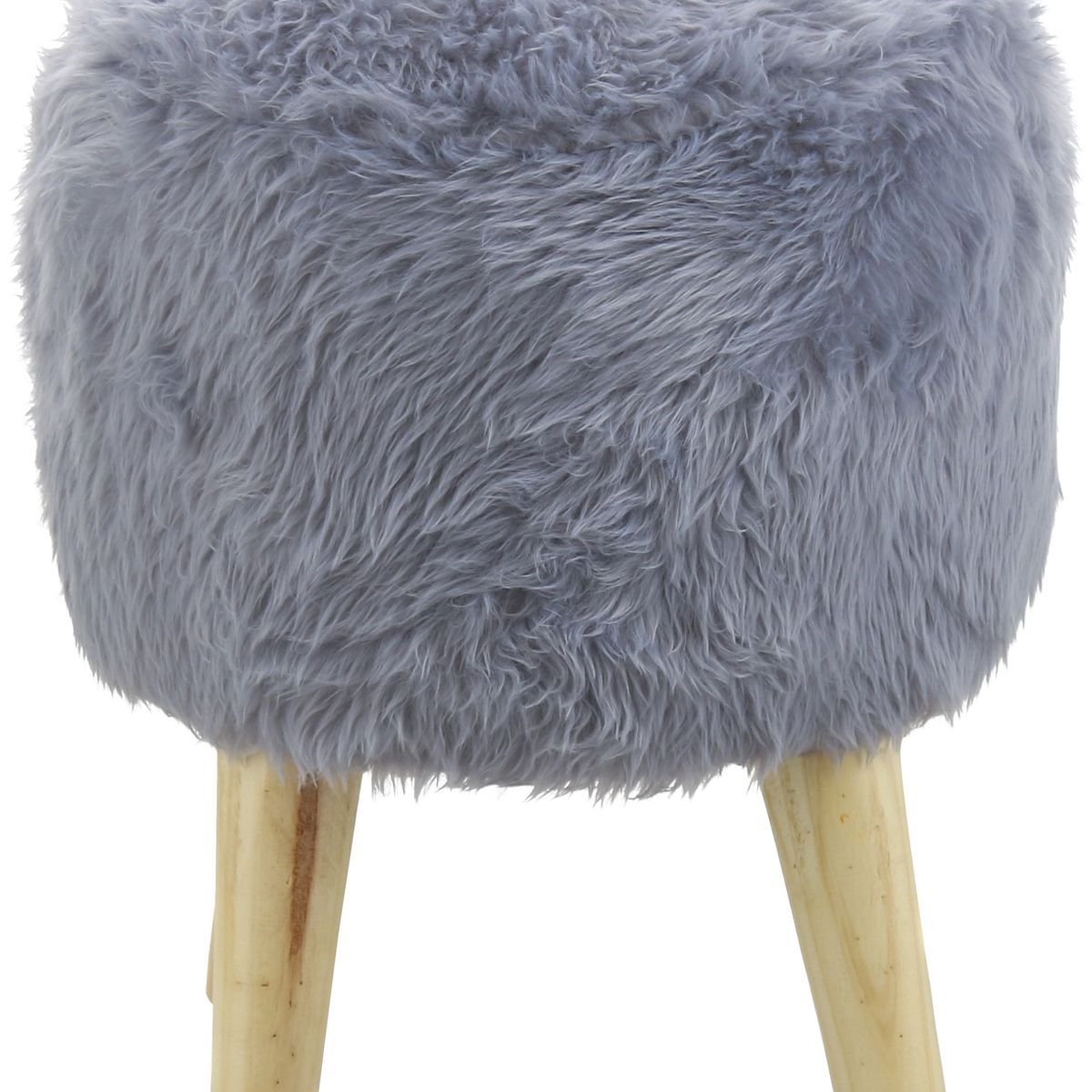 GENERICO - Pouf Bird Gris Piel Sintética 35x35x45 cm Máxima Design