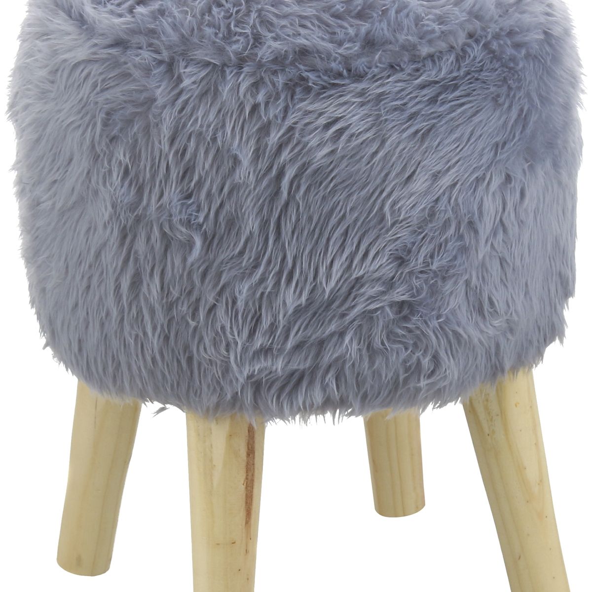 GENERICO - Pouf Bird Gris Piel Sintética 35x35x45 cm Máxima Design