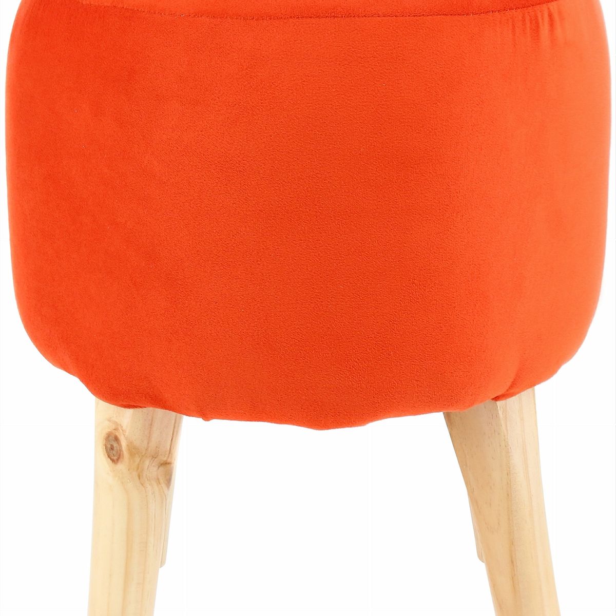 GENERICO - Pouf Bird Naranjo Felpa 35x35x45 cm Máxima Design