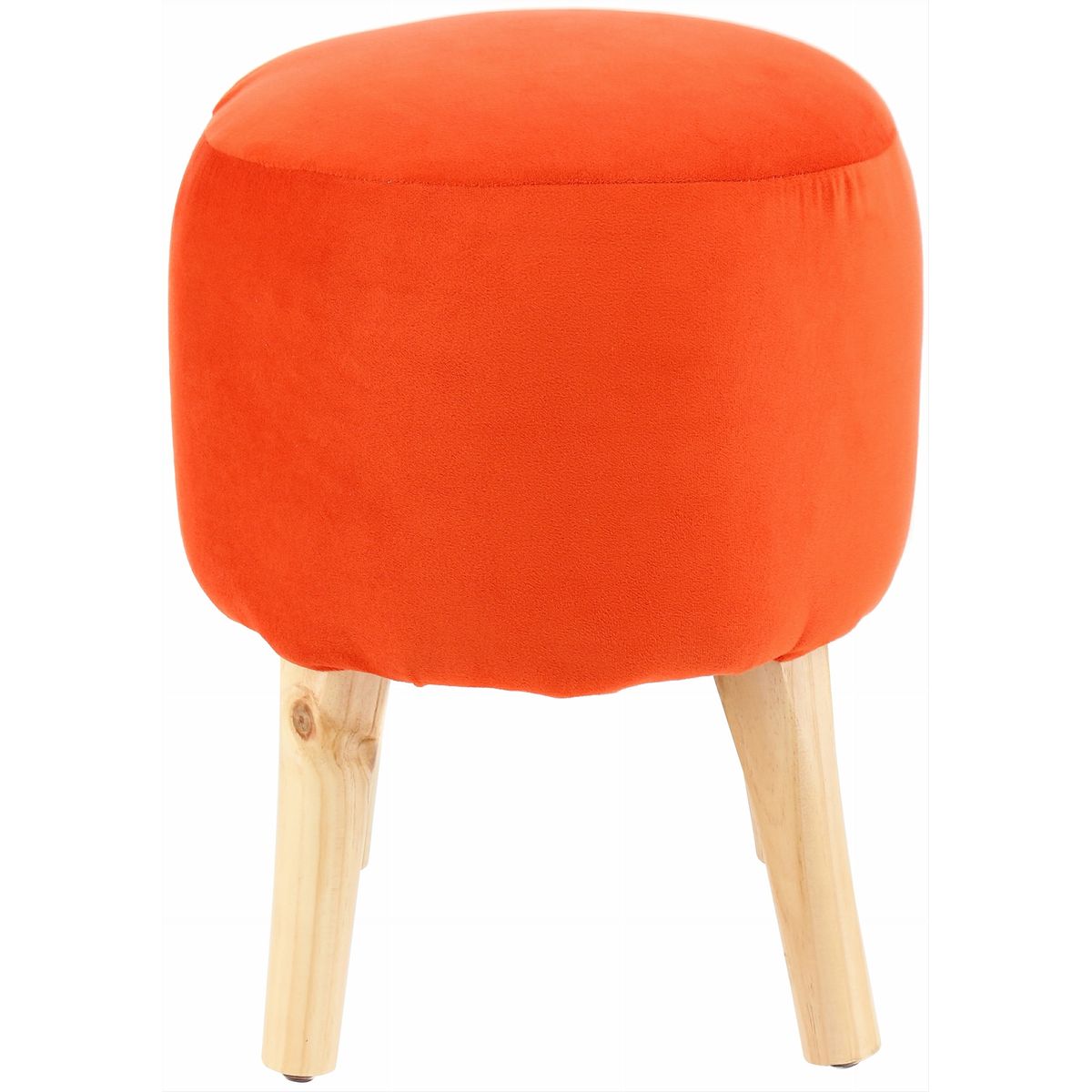 GENERICO - Pouf Bird Naranjo Felpa 35x35x45 cm Máxima Design