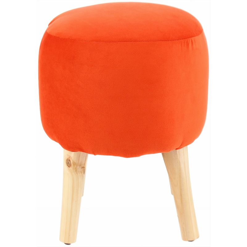 GENERICO - Pouf Bird Naranjo Felpa 35x35x45 cm Máxima Design