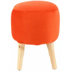 GENERICO - Pouf Bird Naranjo Felpa 35x35x45 cm Máxima Design