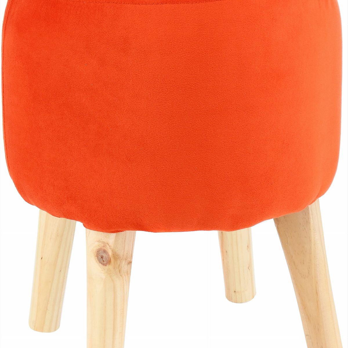 GENERICO - Pouf Bird Naranjo Felpa 35x35x45 cm Máxima Design