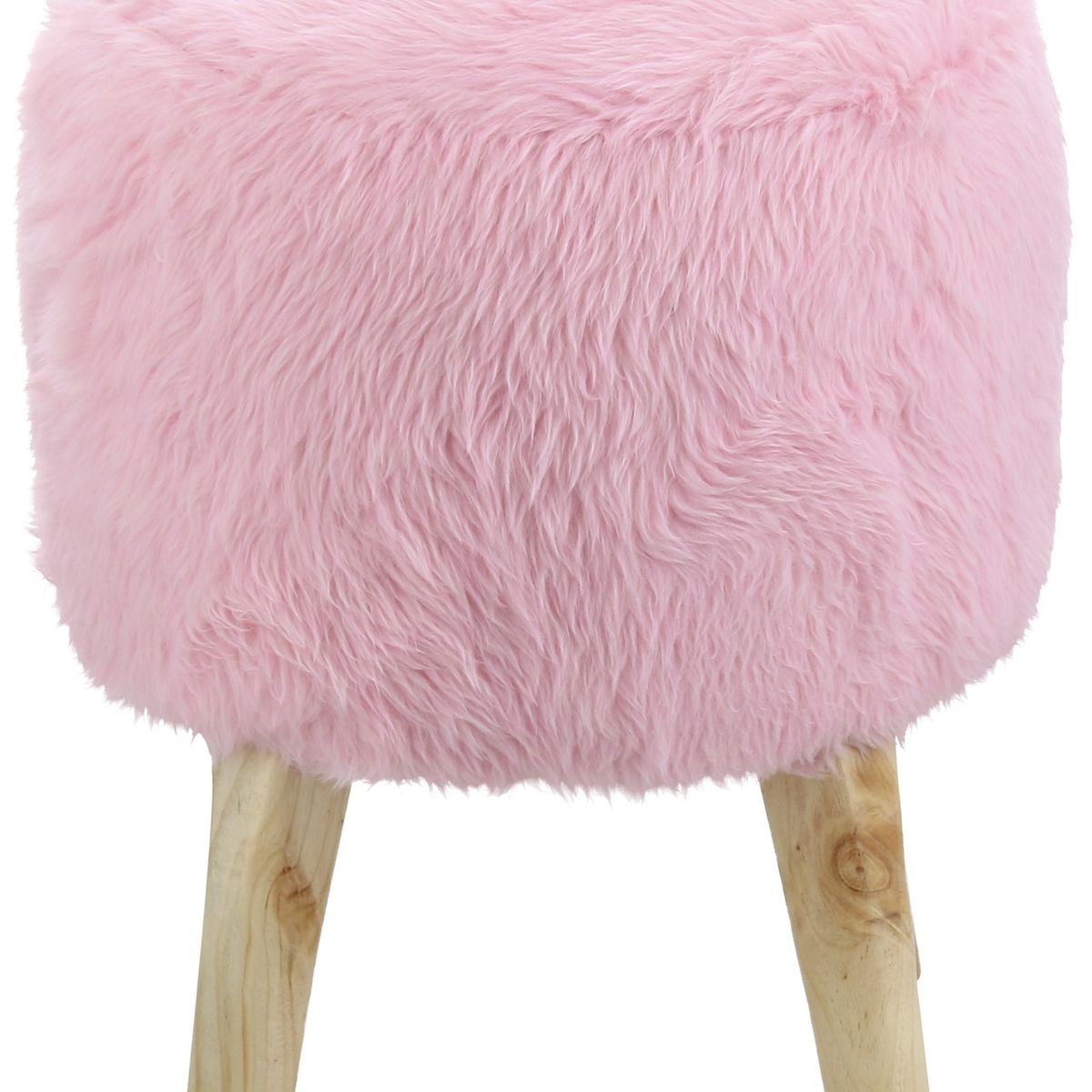 GENERICO - Pouf Bird Rosado Piel Sintética 35x35x45 cm Máxima Design