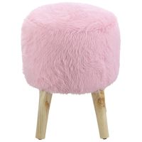 Pouf Bird Rosado Piel Sintética 35x35x45 cm Máxima Design