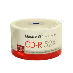 MASTER G - Pack 50 Cd-R Master-G 52X 700Mb Con Logo
