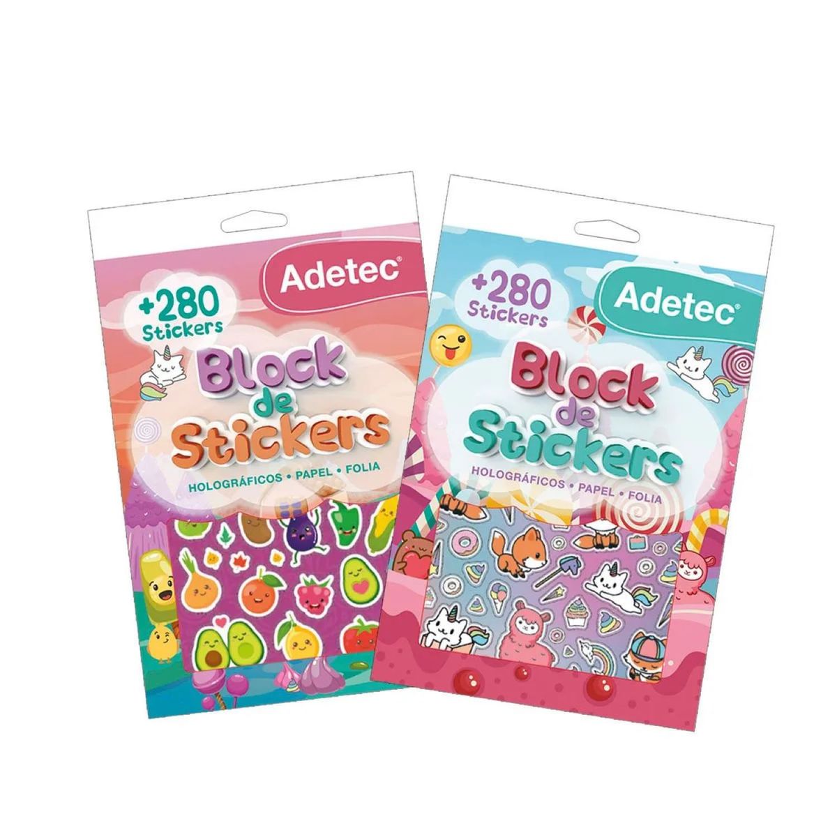 ADETEC - Block Stickers Figuras Infantiles Kawaii + 280 Stickers