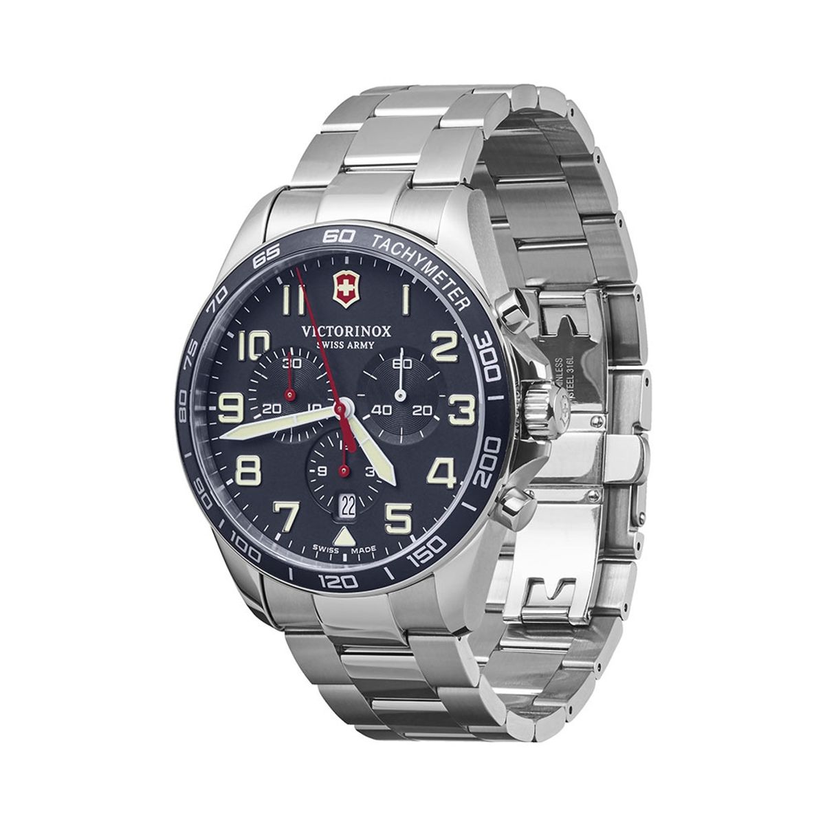 VICTORINOX - Reloj fieldforce chrono correa acero inoxidable