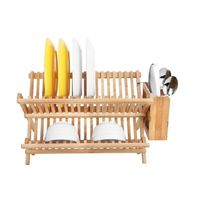 Organizador Escurridor De Platos De Bambú