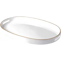MALLORCA - Bandeja Decorativa Chicago Ovalada Blanca