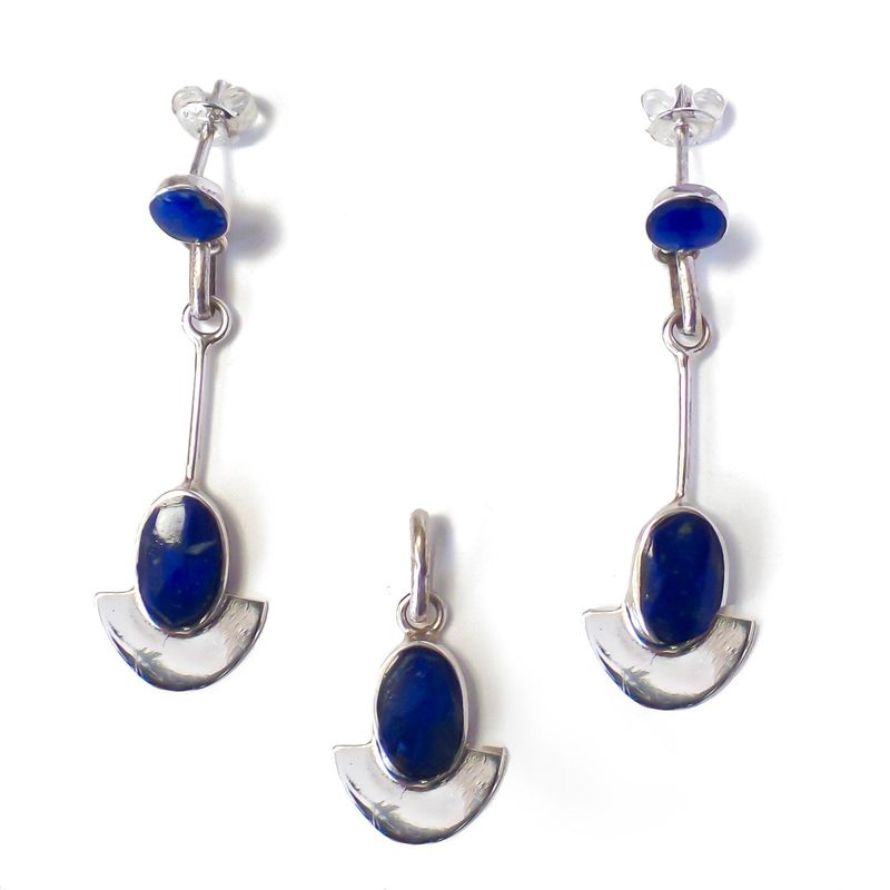 ANDREA COGGIOLA JOYAS - Set Lapislázuli Plata Fina 925